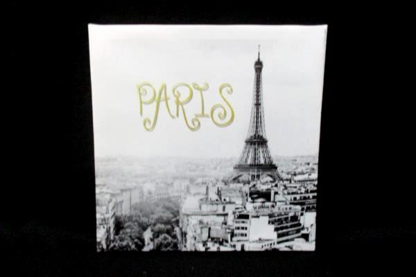 Eiffel Tower Paris Souvenir Canvas 8.75" x 8.5"