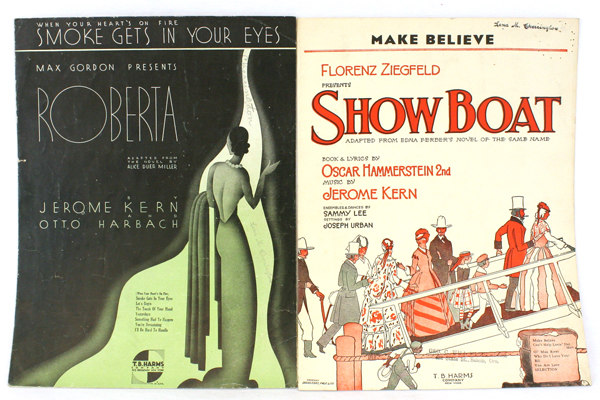 Pair of T.B. Harms Sheet Music Make Believe~When Your Heart's On Fire...