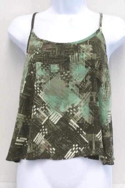 2 Tops Size M L.A. Hearts Cold Shoulder Crop & Soprano Spaghetti Strap Cut Out