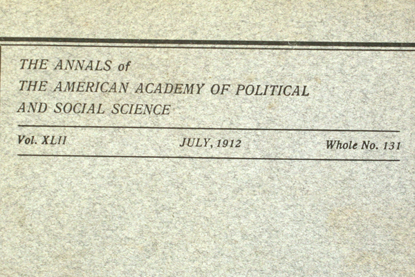 July 1912 Industry Competion Annals American Academy of Political Social Science