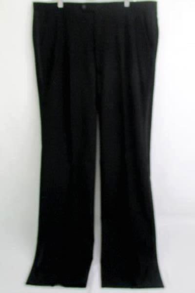Black 100% Wool Contrast Trim Double Breasted 3 Piece Tuxedo Men's 44L (42 x 35)