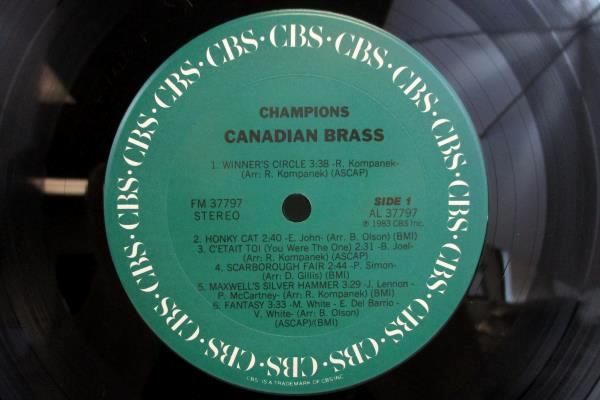 Canadian Brass Champions Vinyl LP CBS Records 1983 AL 37797