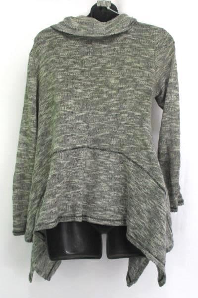 Women's DKNY Metro Style Cowl Neck Sweater Thin Knit Sharkbite Hemline Size S
