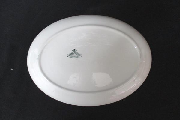 Vintage Royal Stetson Royal Maritime White Blue Floral 14" Serving Platter