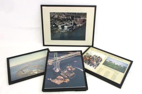 Bechtel Company Framed Photos East Syracuse Cogeneration + Tacoma Narrows Bridge