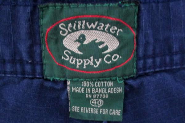 Stillwater Supply Co 100% Cotton Ripstop Navy Blue Cargo Shorts Mens 40