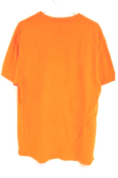 Cowboy Strong Men's Orange Short Sleeve T Shirt Bull Logo Fluorescent Yellow XL