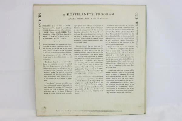 Andre Kostelanetz and his Orchestra Vinyl LP Columbia Records 1950 ML4150